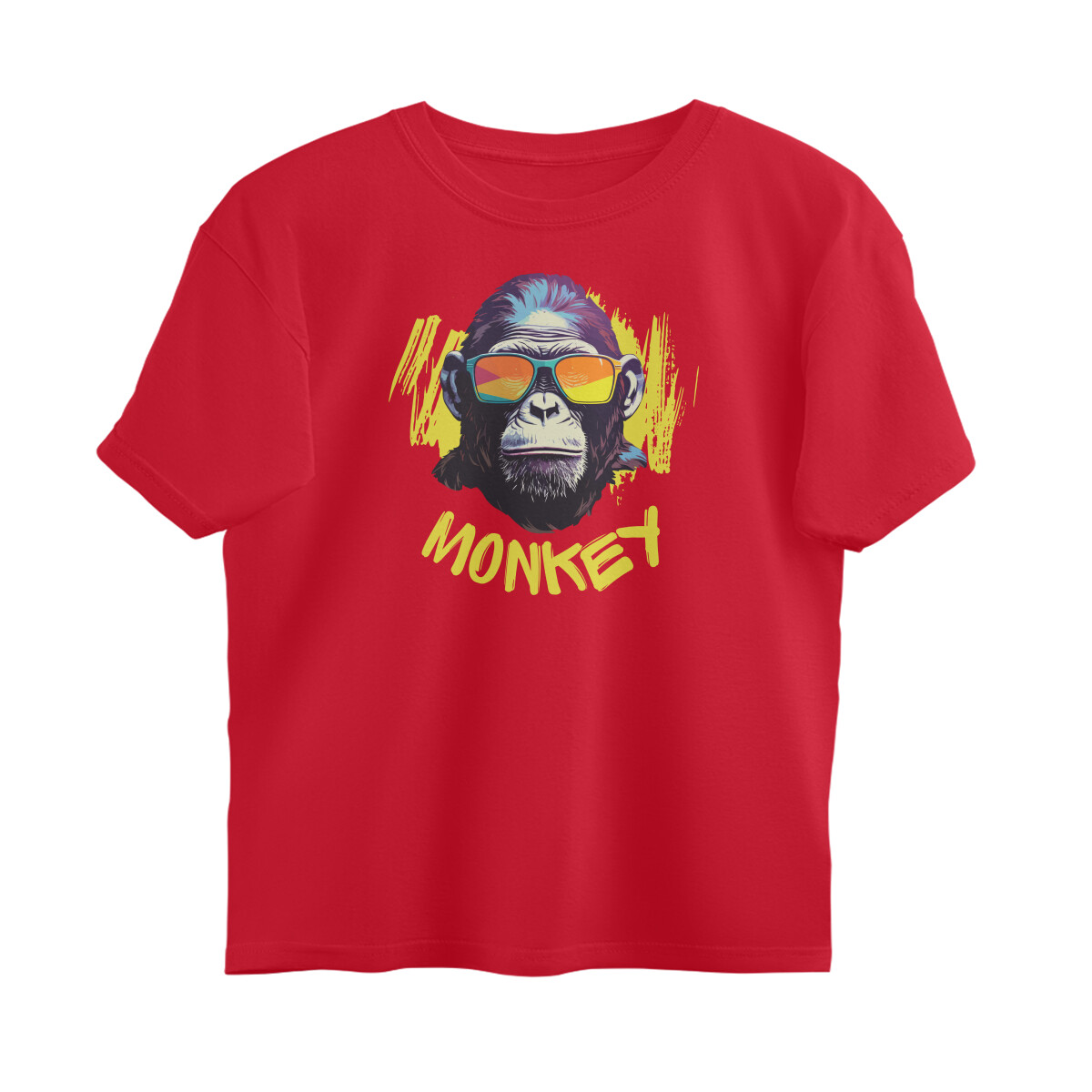 front-68ff0fb9b1893-Red_XS_Oversized_T-shirt.jpg monkey printed oversized t shirt