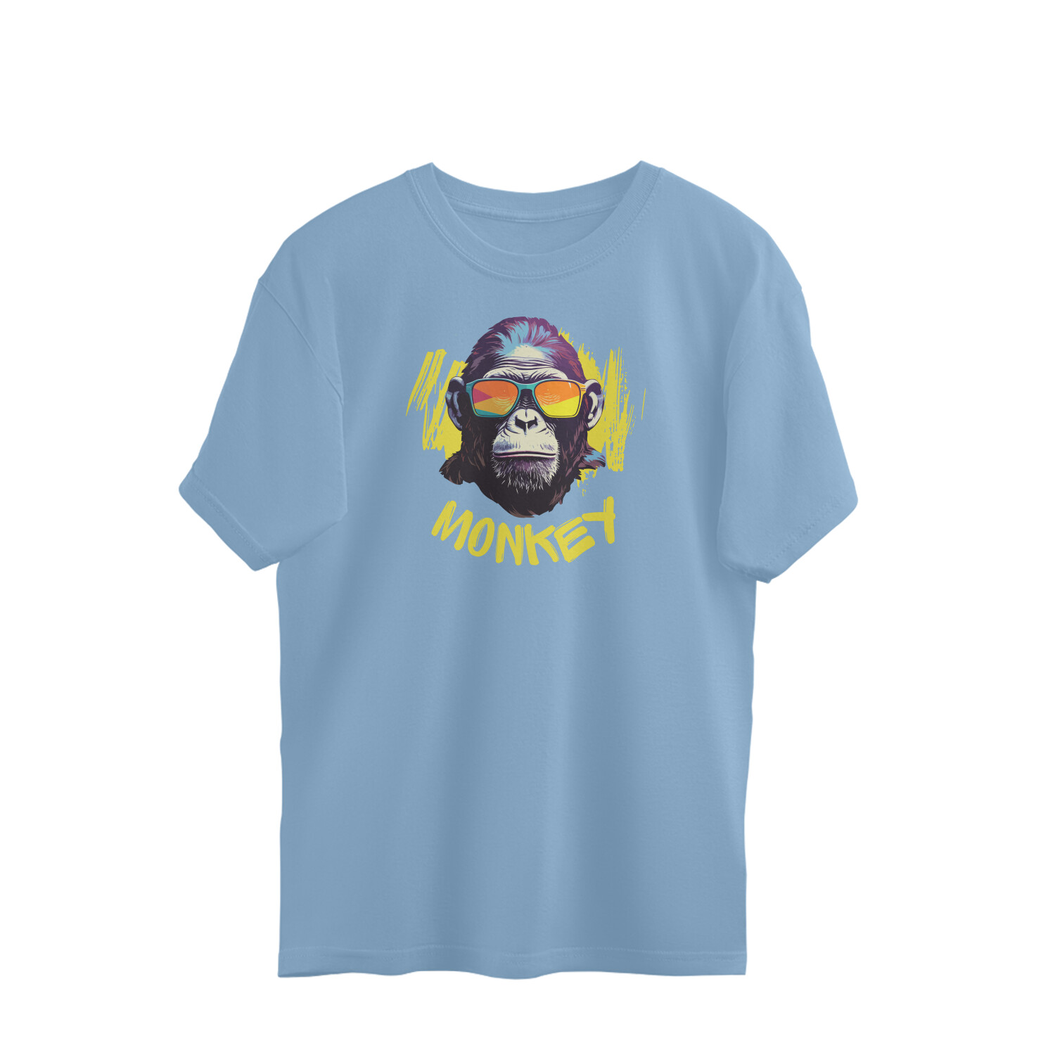 front-68ff0fbc7b67d-Baby_Blue_S_Oversized_T-shirt.jpg monkey printed oversized t shirt