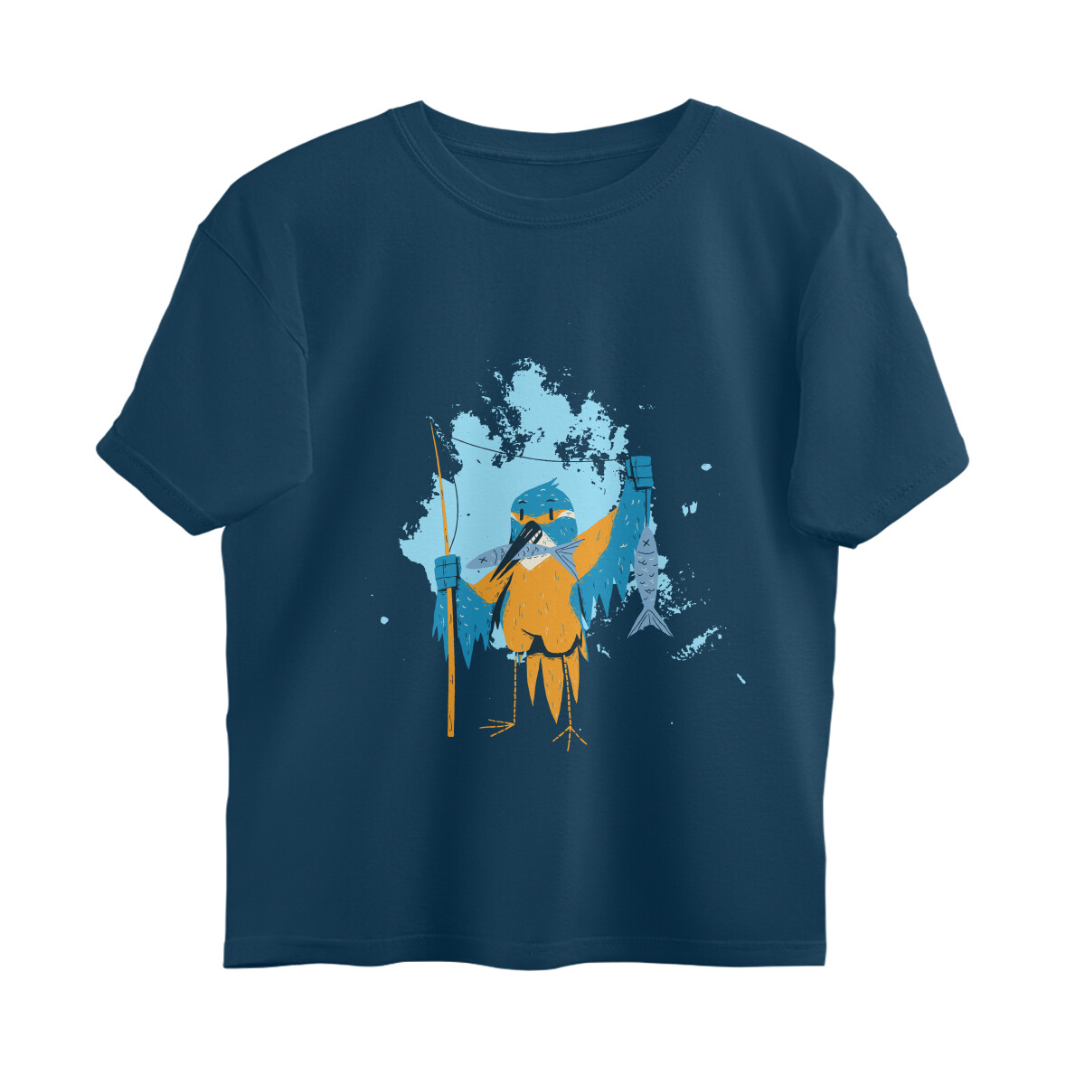 front-6908bd74f2611-Navy_Blue_S_Oversized_T-shirt.jpg kingfisher bird printed oversized t shirt