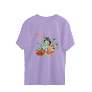 krishna printed oversized t shirt
