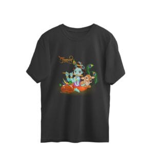 krishna printed oversized t shirt