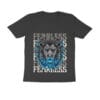 lion fearless black t shirt
