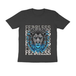 lion fearless black t shirt