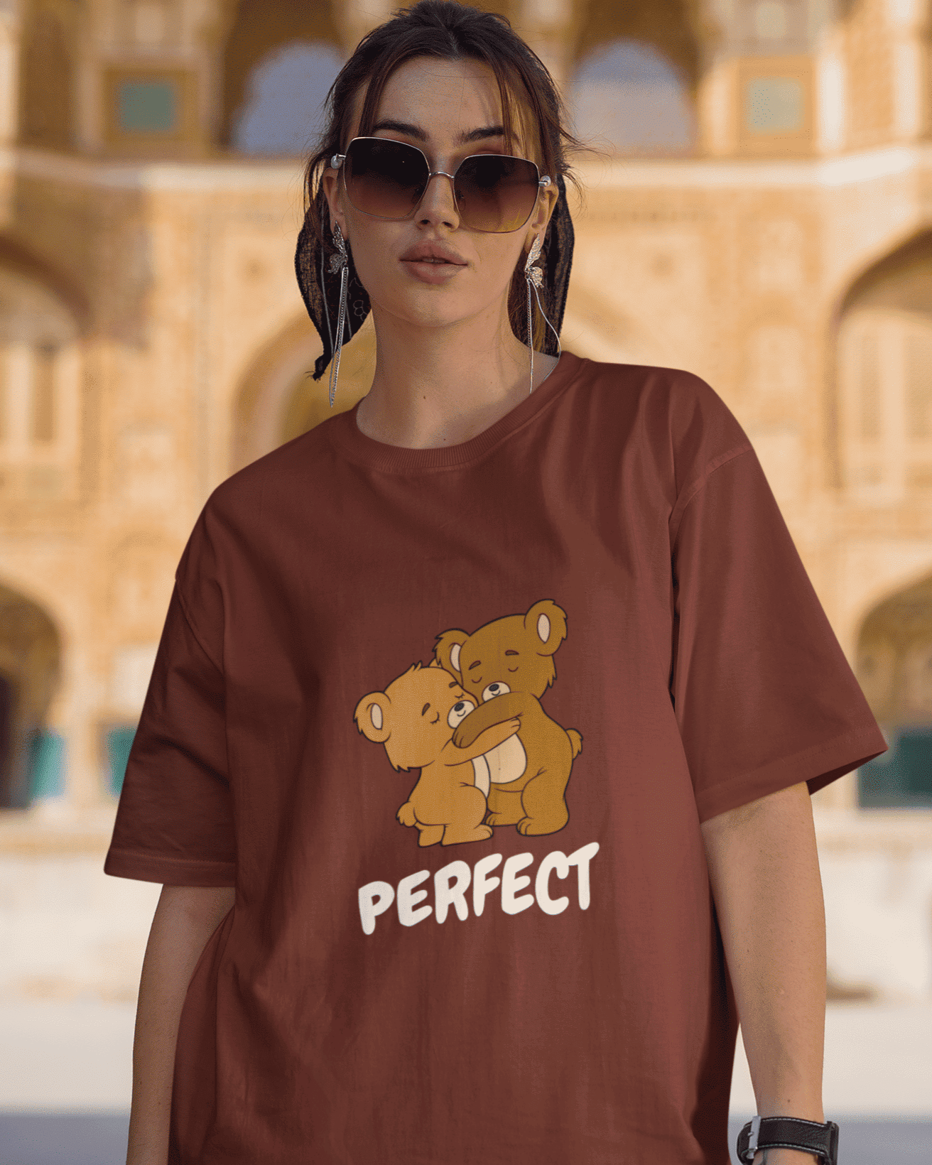 round neck t shirt mockup of a woman with sunglasses posing against a monument m34699 (1) (1)